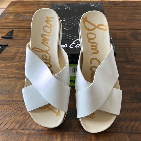 Sam Edelman Shoes - NWT Sam Edelman Audrey White Leather Sandals | 8.5